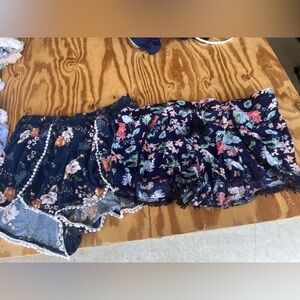 Floral Lace Trim Shorts